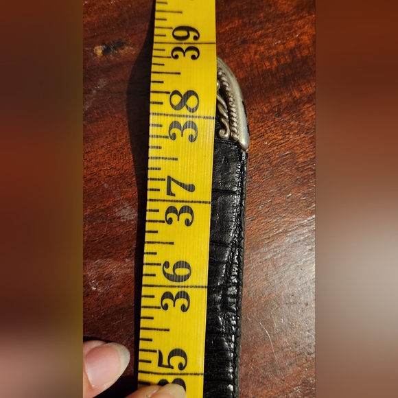 Brighton Elegant Black/Brown Reversible Belt with Silver Accents size L - Picture 11 of 13